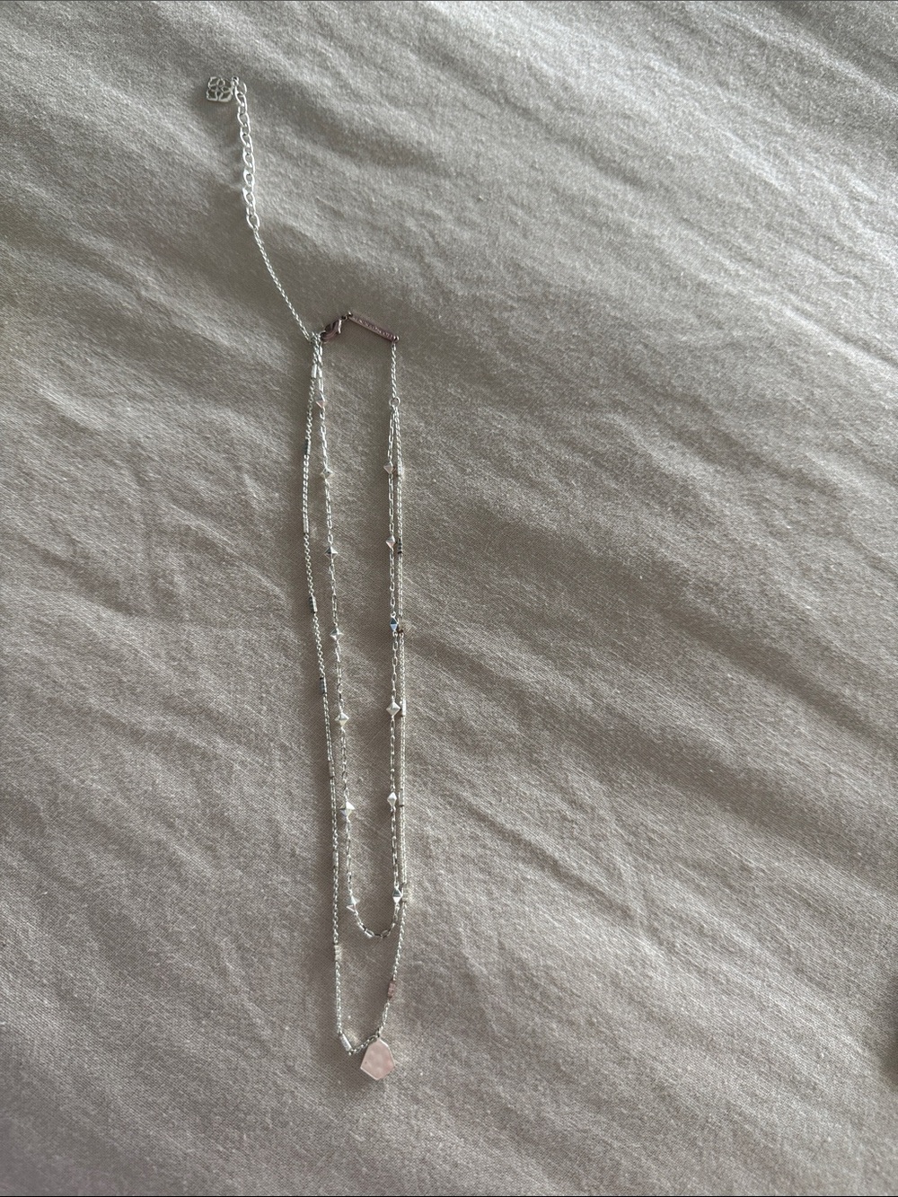 Kendra Scott silver double necklace